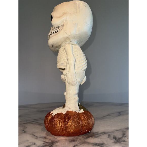 Nordstrom 15" Halloween Door Greeter Skeleton Pedestal Candy Dish Pumpkin Skull - Picture 5 of 12